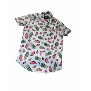 Brother Thread Addicted Small Button Collar Short Sleeve Beach Neon Retro Preppy